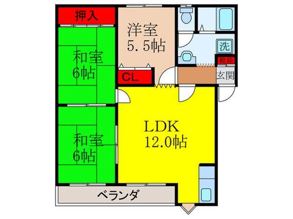 ﾊｲﾈｽ21の物件間取画像